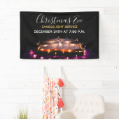 Banderoles Service aux chandelles de Noël de l'église (En situation)