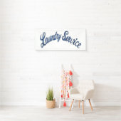 Banderoles Service de blanchisserie (En situation)