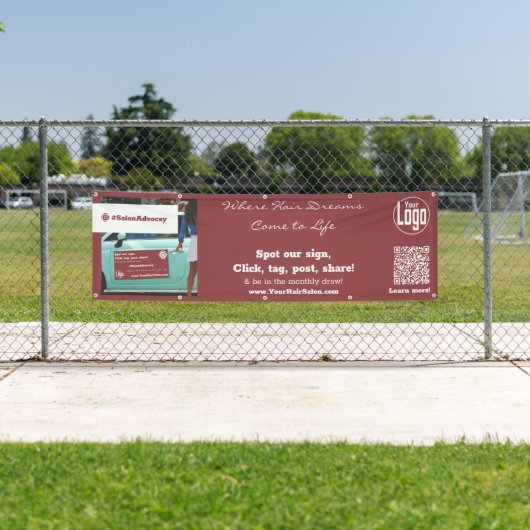 Banderoles Service de défense des cheveux personnalisable en  (En situation)