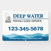 Banderoles Service de guide de pêche (Horizontal)