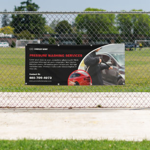 Banderoles Service de lavage sous pression personnalisé 