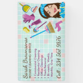 Banderoles Service De Nettoyage Comprend Les Entreprises De R (Vertical)