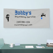 Banderoles Service de plomberie de l'entrepreneur Conception  (Salon professionnel)