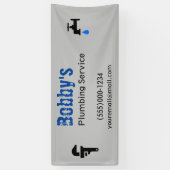 Banderoles Service de plomberie de l'entrepreneur Conception  (Vertical)