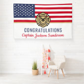 Banderoles Service de pompiers patriotique de retraite (Insitu)