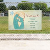 Banderoles Service de réveillon de Noël de l'église (En situation)