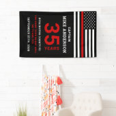 Banderoles Service des années de retraite des pompiers Ligne (En situation)