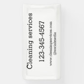 Banderoles Services de nettoyage ajouter l'adresse e-mail du (Verticale)