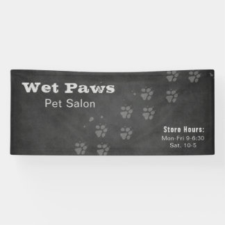 Banderoles Services de toilettage pour chiens sur tableau noi