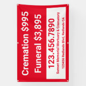 Banderoles Services funéraires de crémation personnalisés (Verticale)