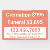 Banderoles Services funéraires de Personnaliser (Horizontal)