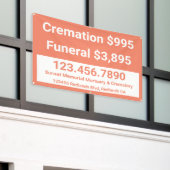 Banderoles Services funéraires de Personnaliser (Bâtiment extérieur)
