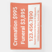 Banderoles Services funéraires de Personnaliser (Verticale)