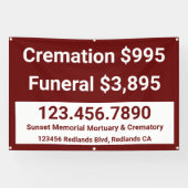 Banderoles Services funéraires de Personnaliser (Horizontal)