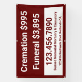 Banderoles Services funéraires de Personnaliser (Verticale)