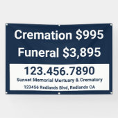 Banderoles Services funéraires de Personnaliser (Horizontal)