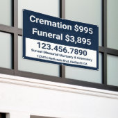 Banderoles Services funéraires de Personnaliser (Bâtiment extérieur)