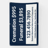 Banderoles Services funéraires de Personnaliser (Verticale)