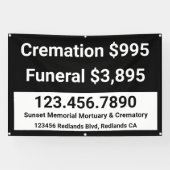 Banderoles Services funéraires de Personnaliser (Horizontal)