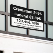 Banderoles Services funéraires de Personnaliser (Bâtiment extérieur)