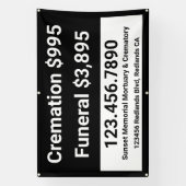 Banderoles Services funéraires de Personnaliser (Verticale)