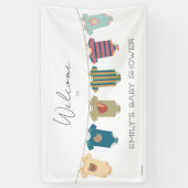 Banderoles Sesame Pals Bodysues Baby shower Bienvenue (Vertical)