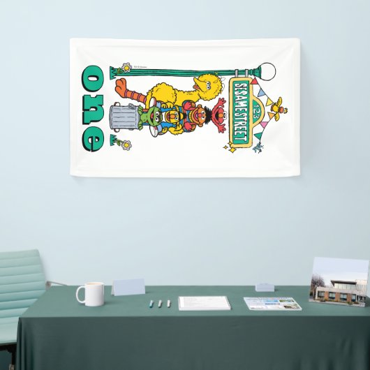 Banderoles Sesame Street Characters First Birthday Banner (Salon professionnel)