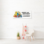 Banderoles Sesame Street Pals 1er anniversaire (En situation)