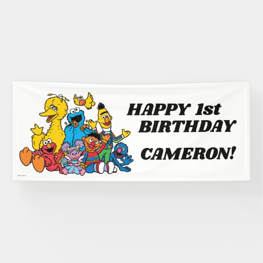 Banderoles Sesame Street Pals 1er anniversaire (Horizontal)