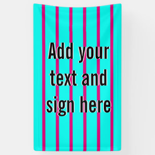 Banderoles SEULEMENT DES STRIPES DE COULEUR - turquoise + vot