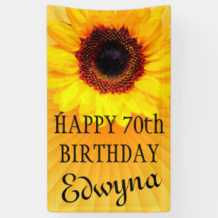 Banderoles Seulement une fleur de tournesol + votre backgr.