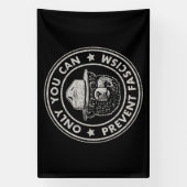 Banderoles Seulement vous pouvez prévenir le fascisme Vintage (Verticale)