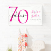 Banderoles Seventy and Fabulous Pink 70th Birthday Party  (En situation)