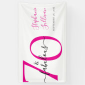 Banderoles Seventy and Fabulous Pink 70th Birthday Party  (Vertical)