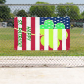Banderoles Shamrock du drapeau irlandais américain Clover St. (En situation)