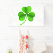 Banderoles Shamrock vert sur blanc (h) bnrcnt (En situation)