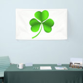 Banderoles Shamrock vert sur blanc (h) bnrcnt (Salon professionnel)