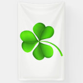 Banderoles Shamrock vert sur blanc (h) bnrcnt (Vertical)