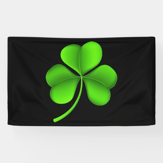 Banderoles Shamrock vert sur noir (h) bnrcnt (Horizontal)