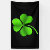Banderoles Shamrock vert sur noir (h) bnrcnt (Vertical)