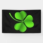 Banderoles Shamrock vert sur noir (v) bnrt (Horizontal)