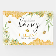 She Found Her Honey Daisy Bee Bridal Shower Banner