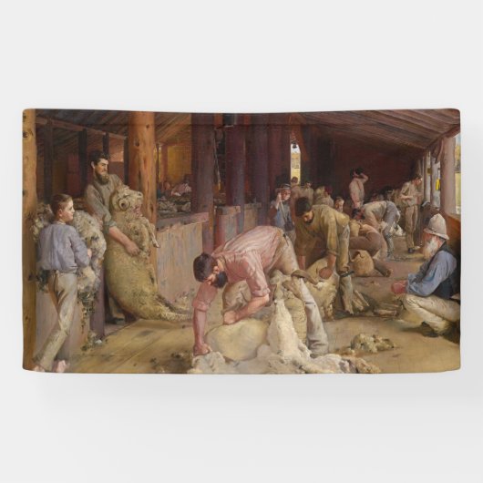 Banderoles Shear the Rams (Australian Art) (Tom Roberts) (Horizontal)