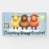 Banderoles Sheep crochet knitting craft show booth display (Horizontal)