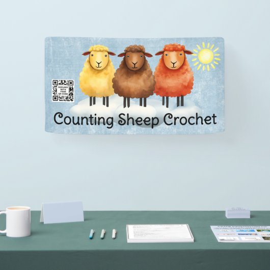 Banderoles Sheep crochet knitting craft show booth display (Salon professionnel)
