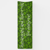 Banderoles Shenanigans et Motif Shamrock St Patrick's Day (Vertical)
