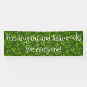 Banderoles Shenanigans et Motif Shamrock St Patrick's Day (Horizontal)