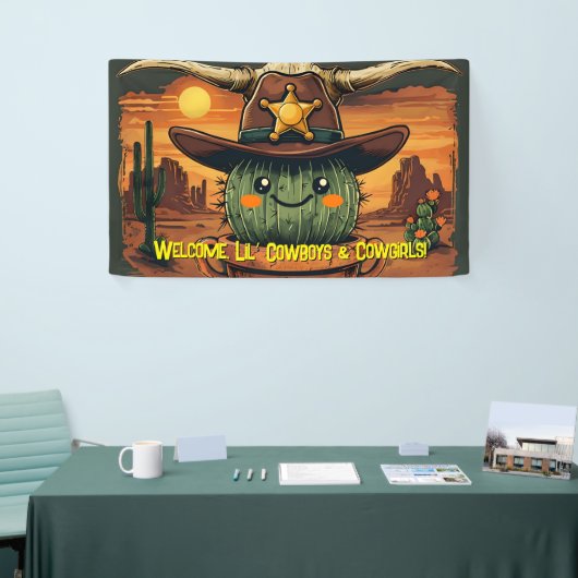 Banderoles Sheriff Spike-Cactus Character (Salon professionnel)