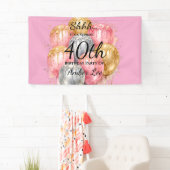 Banderoles Shh Surprise Birthday Party (En situation)