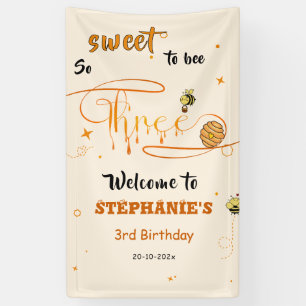 Banderoles Si doux d'être trois ans anniversaire de miel de a